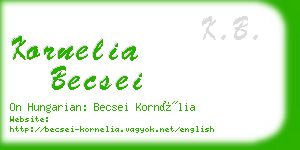 kornelia becsei business card